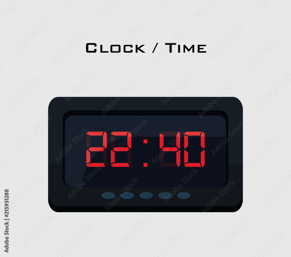 digital clock icon over white background, colorful design. vector illustration digital clock icon over white background, colorful design. vector illustration