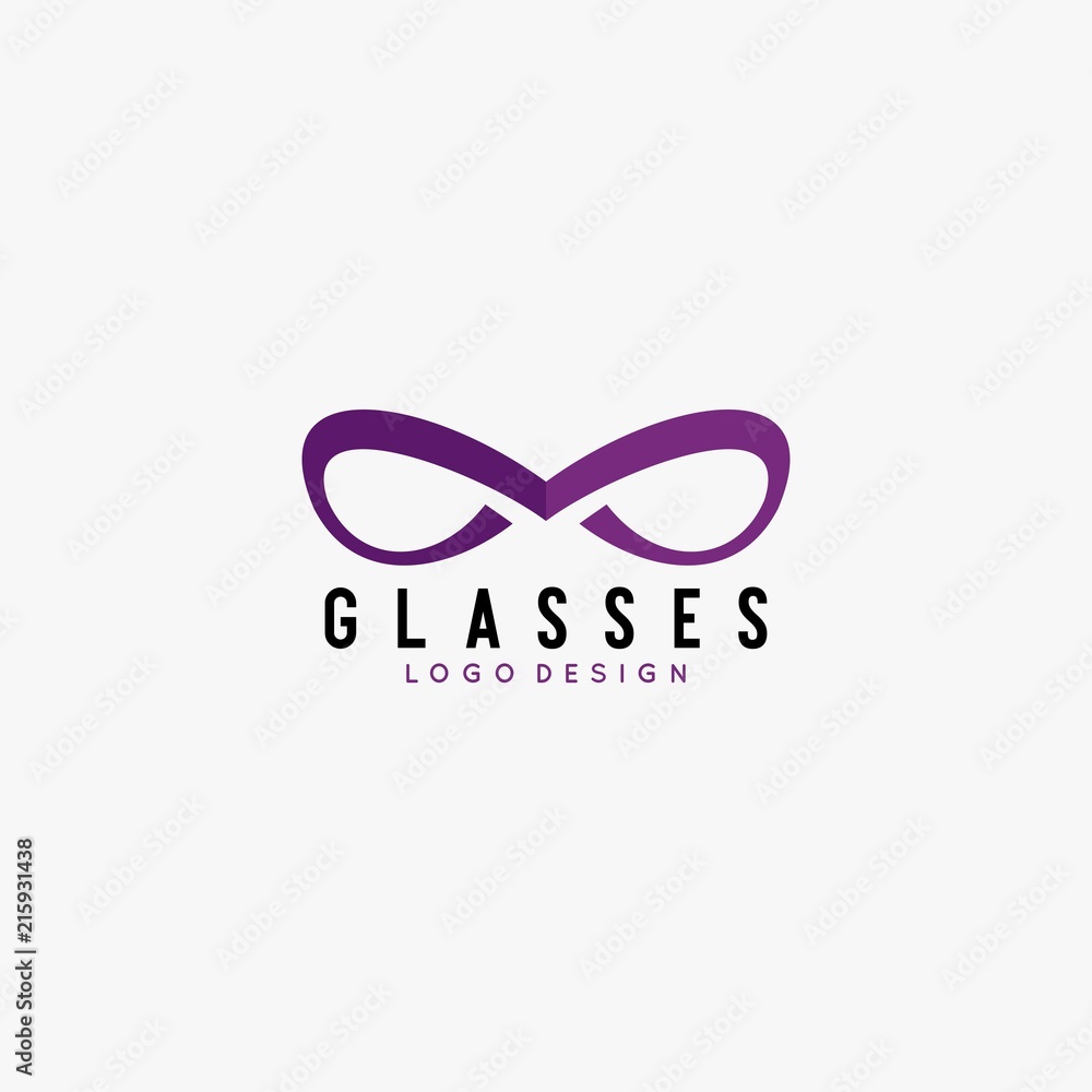 Glasses logo design vector Glasses logo design vector