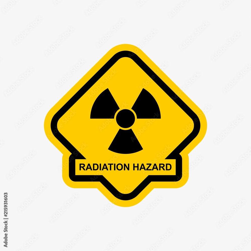 Radiation hazard icon nuclear warning sign vector design Radiation hazard icon nuclear warning sign vector design