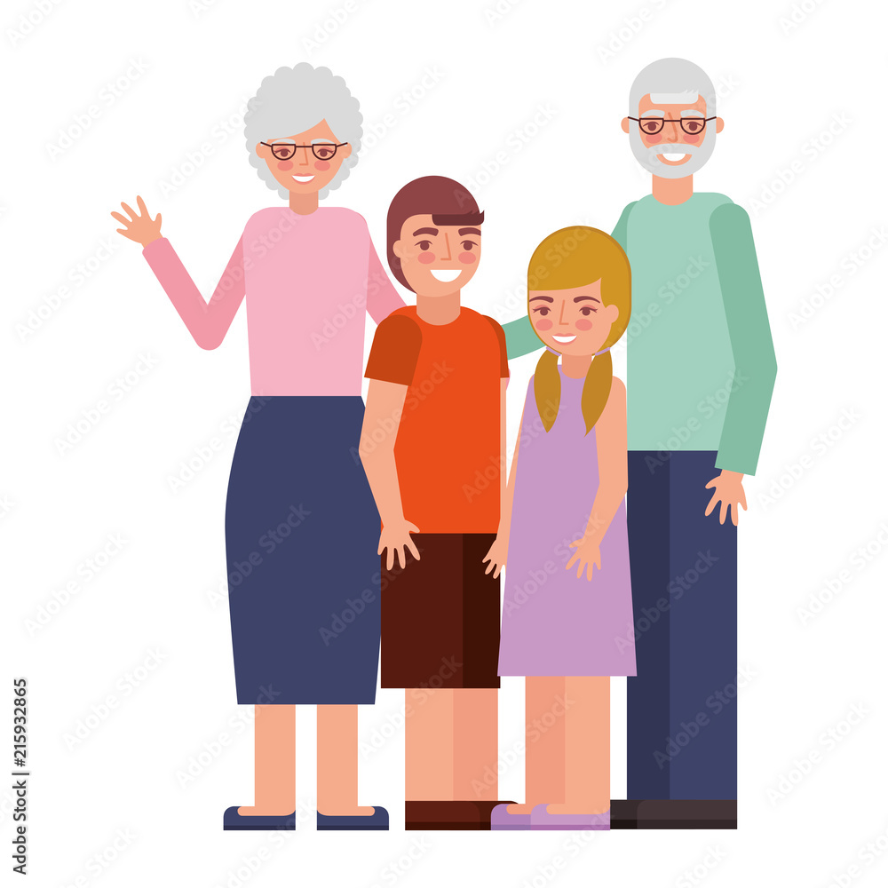 grandparents with grandson and granddaughter grandparents with grandson and granddaughter