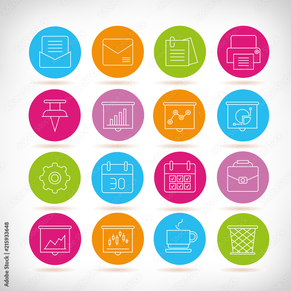 business and office icons, outline icons business and office icons, outline icons