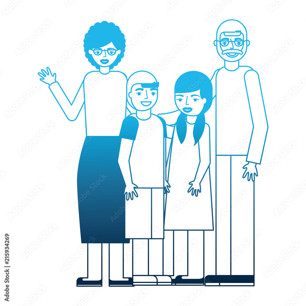 grandparents with grandson and granddaughter