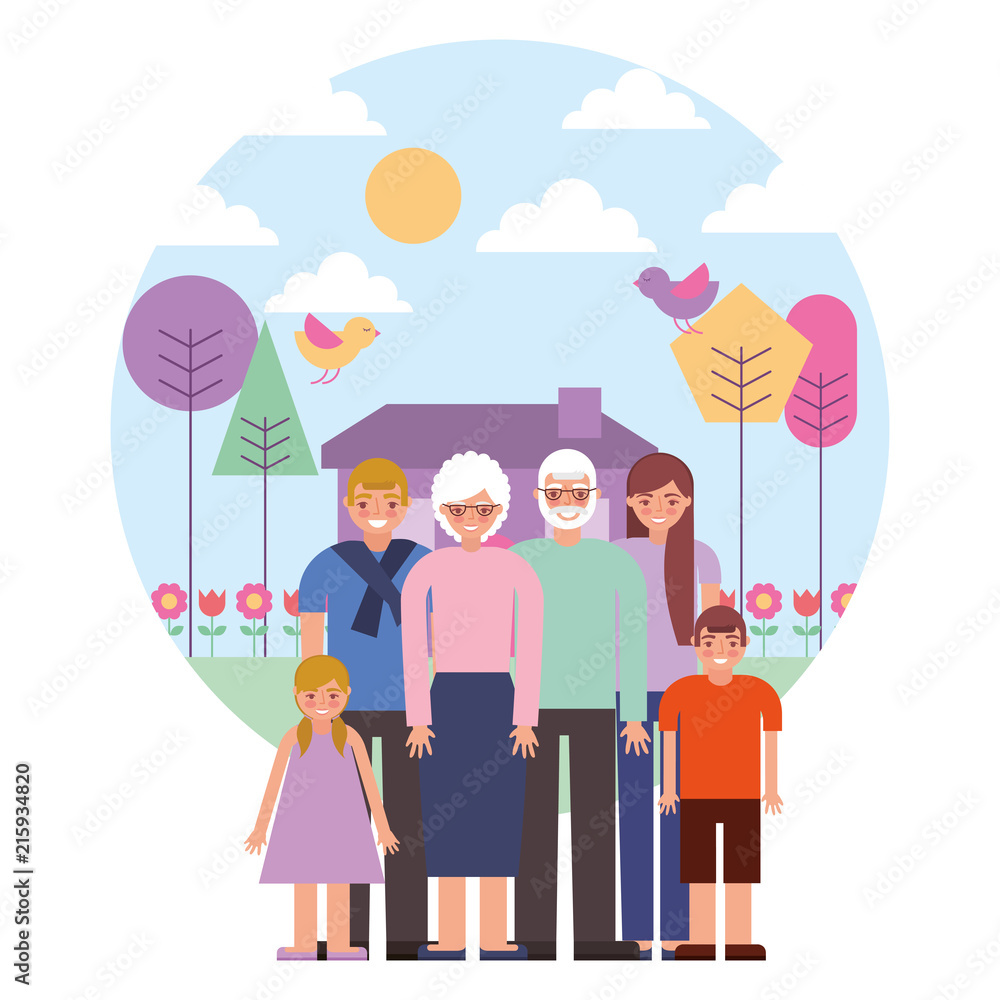 group of family members characters group of family members characters