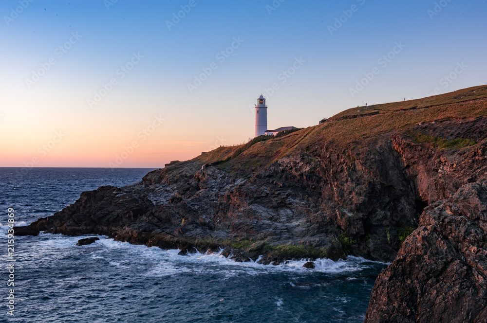 Lighthouse at sunset 