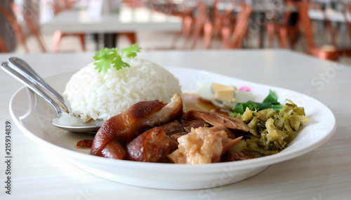 stewed pork leg on rice