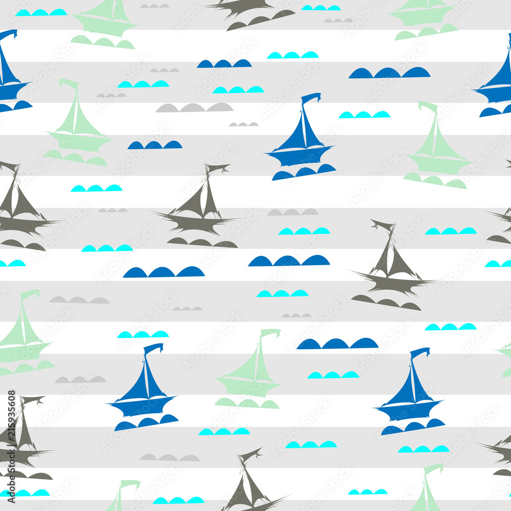 Sailboats and waves Sailboats and waves