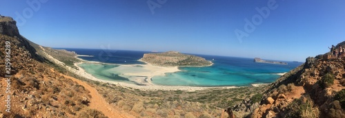 Panorama Traumstrand mit türkisem Wasser und weißem Sand