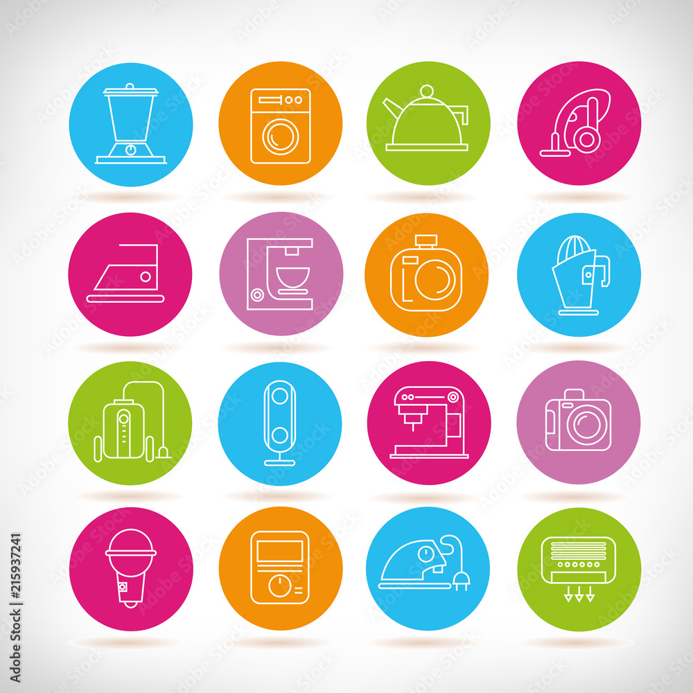 furniture, home appliance icons furniture, home appliance icons