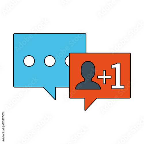 Bubble friend request symbol vector illustration graphic design