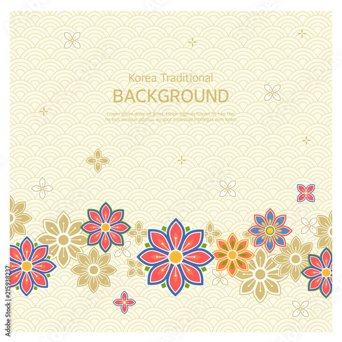 Korean tradition pattern background.