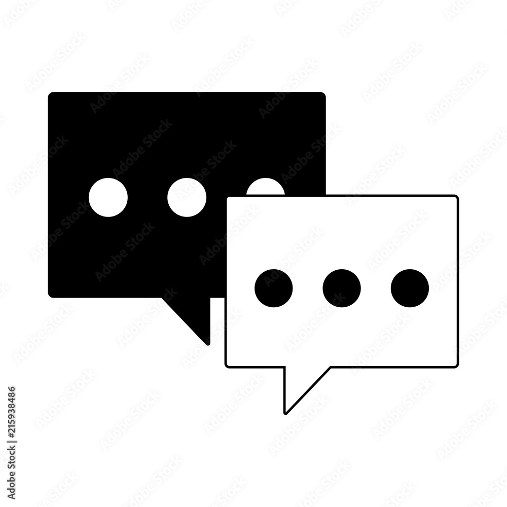 Fototapeta premium Chat bubbles symbol vector illustration graphic design