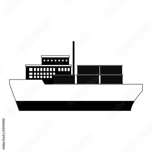 Freigther ship symbol vector illustration graphic design