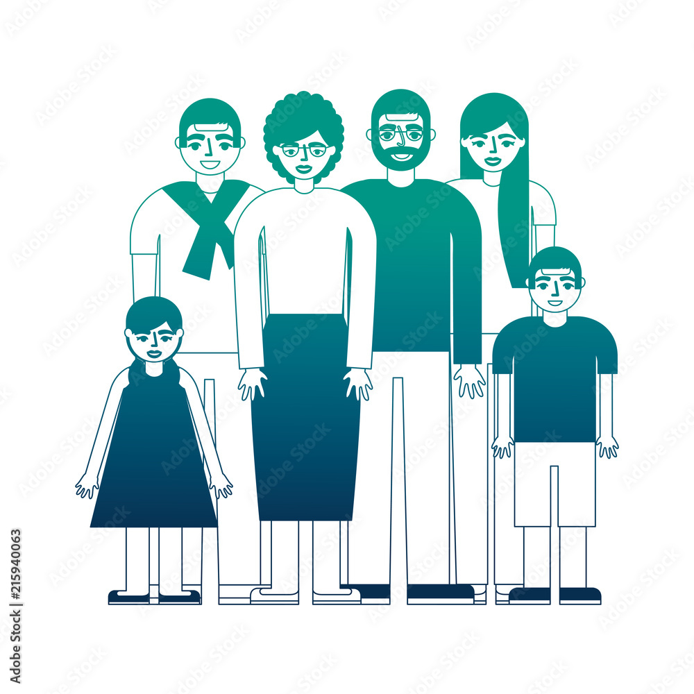 group of family members characters