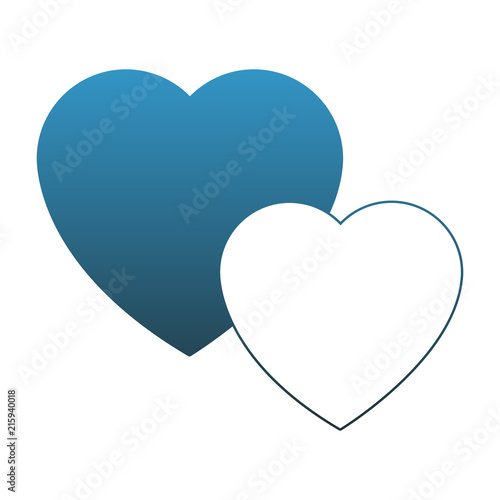 Hearts love symbol vector illustration graphic design