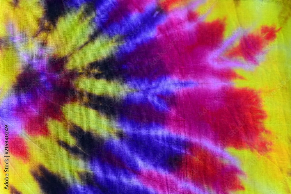 colorful draped tie dyed fabric textile pattern background