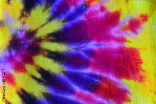 colorful draped tie dyed fabric textile pattern background