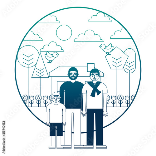 grandfather with son and grandson