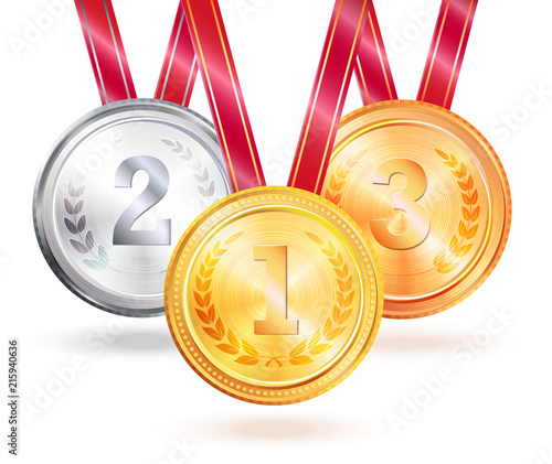 Medals for Winners Challenge Vector Illustration