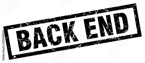 square grunge black back end stamp