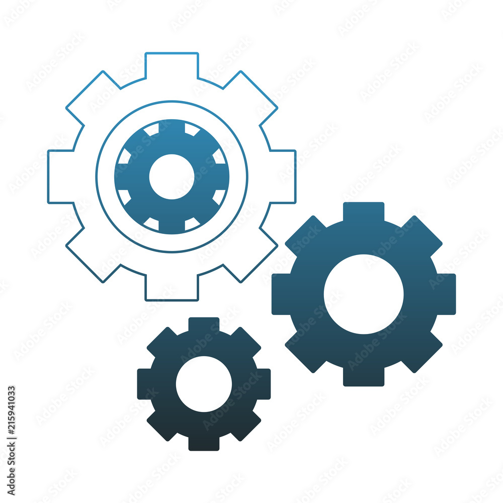 Gears working symbol vector illustration graphic design Gears working symbol vector illustration graphic design