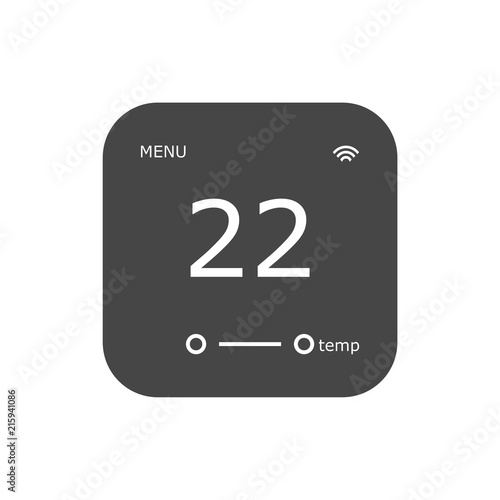 Digital thermostat vector illustration