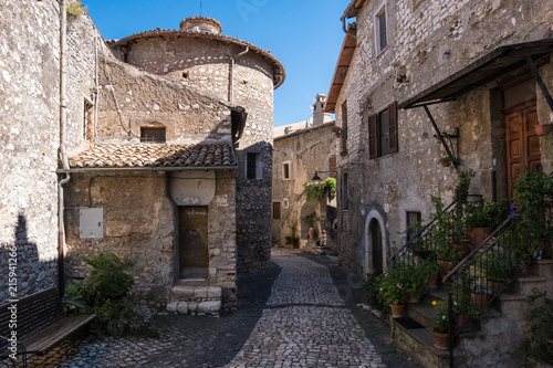 Medieval architecture of Sermoneta, Italy.