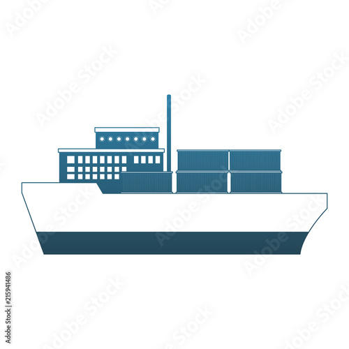 Freigther ship symbol vector illustration graphic design