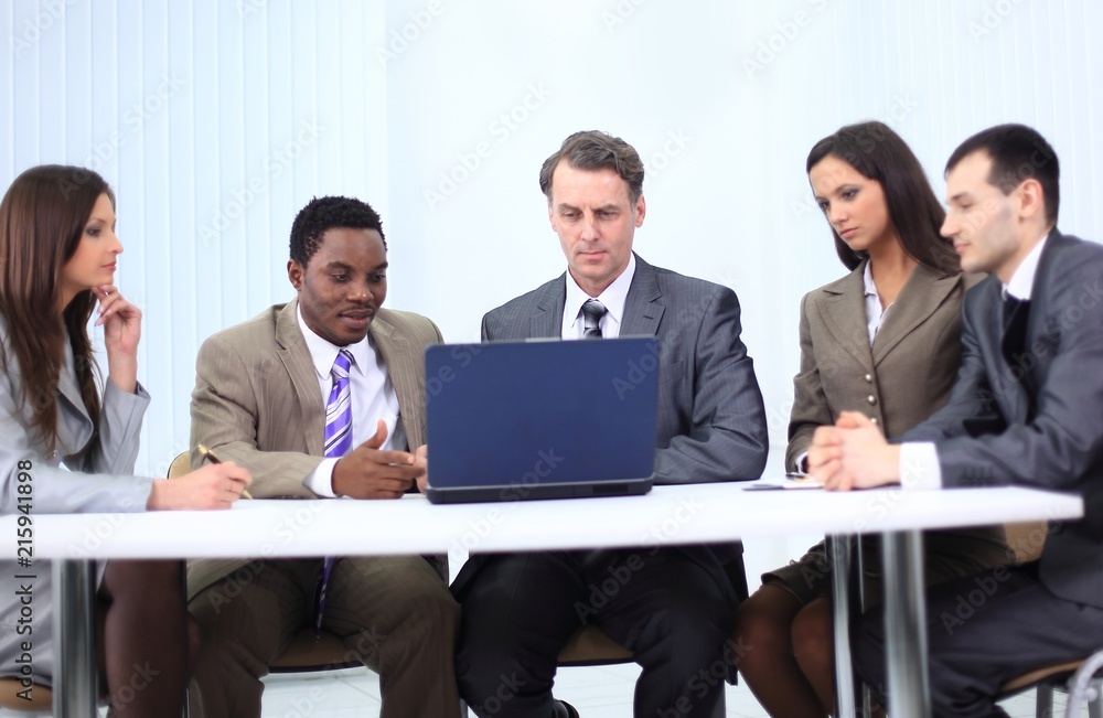 business team discussing a new business plan business team discussing a new business plan
