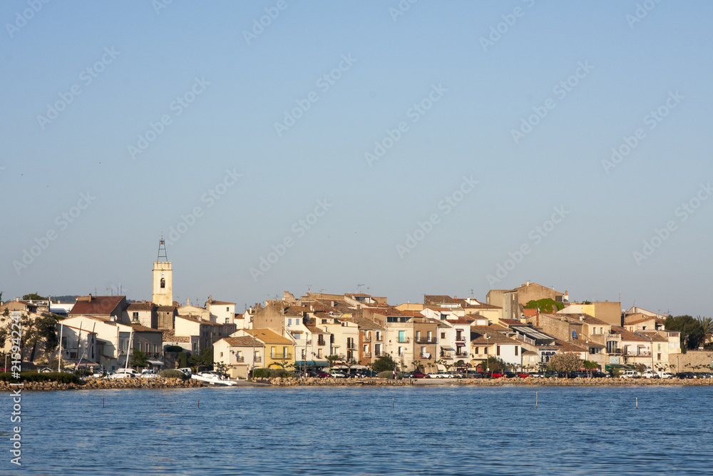 Bouzigues city near mediterranean sea