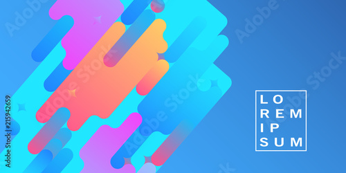Colorful geometric background. Dynamic shapes composition