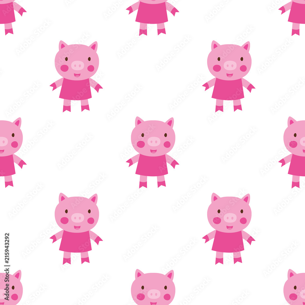 Cute pigs seamless pattern
