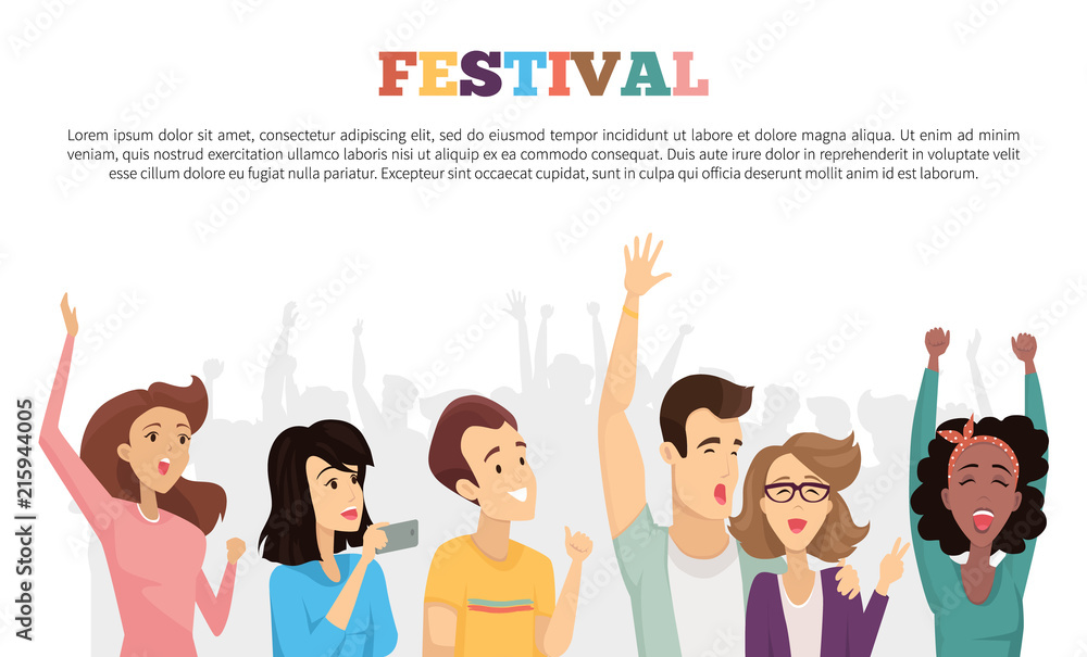 Festival Poster Text Sample Vector Illustration Festival Poster Text Sample Vector Illustration