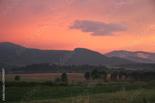 Evening time in Dinaric Alps