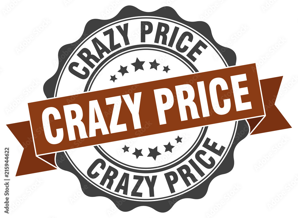 Fototapeta premium crazy price stamp. sign. seal