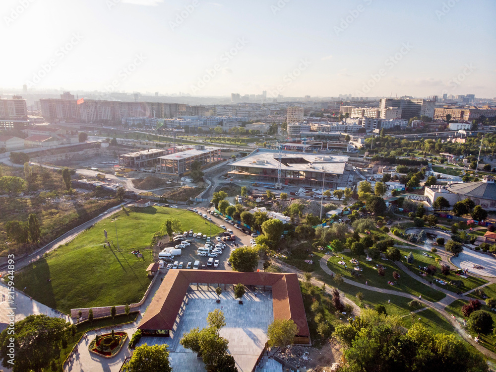 Obraz premium Istanbul, Turkey - February 23, 2018: Aerial View of Abdi Ipekci Stadium in Zeytinburnu / Istanbul / Turkey