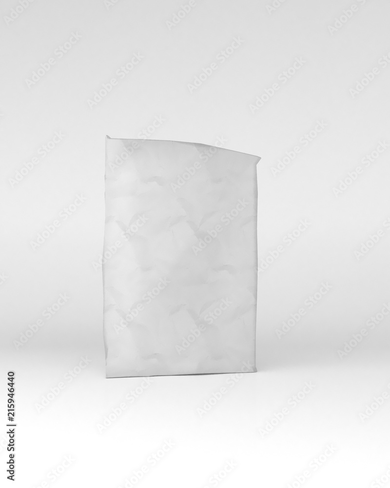 3d rendering of a white sack of cement on background 3d rendering of a white sack of cement on background