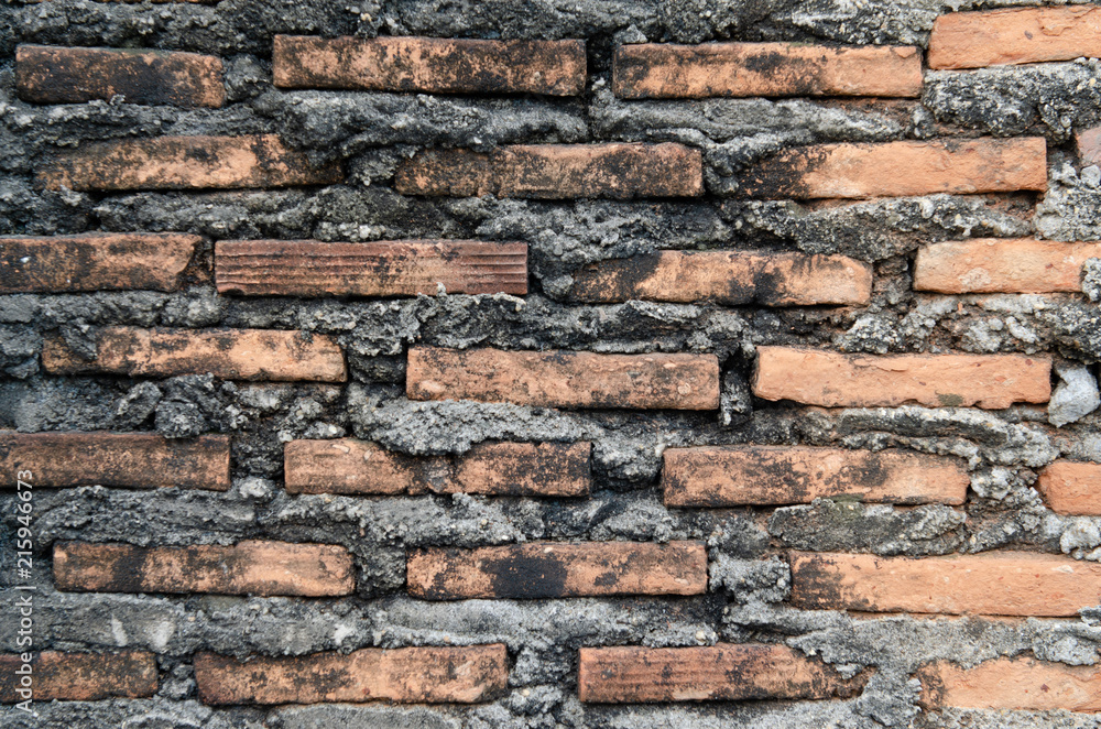 Obraz premium old and dirty red brick wall