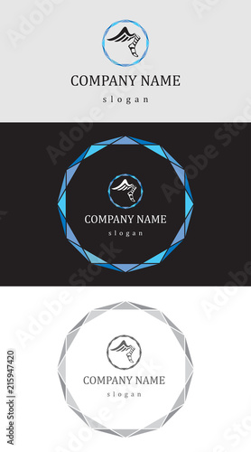 Vector logo Hermes And Diamond. Creative Design