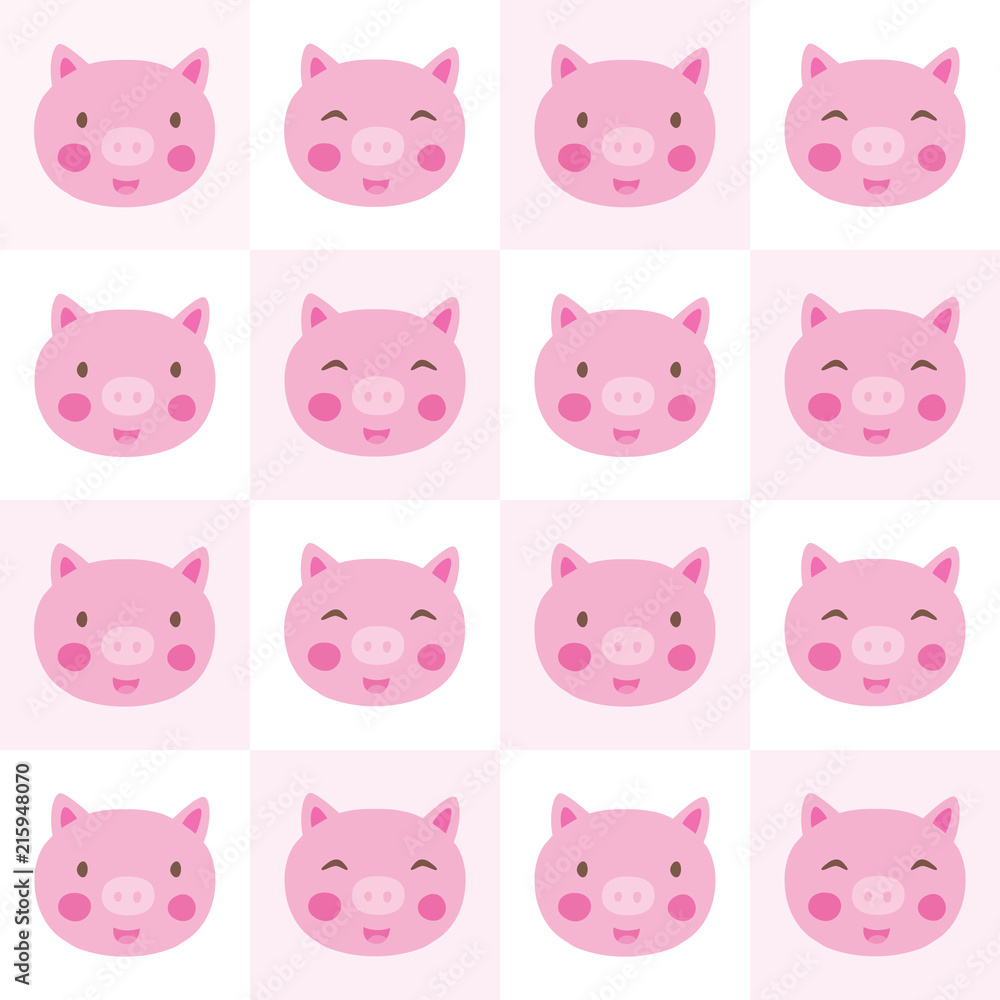 Cute pigs seamless pattern Cute pigs seamless pattern