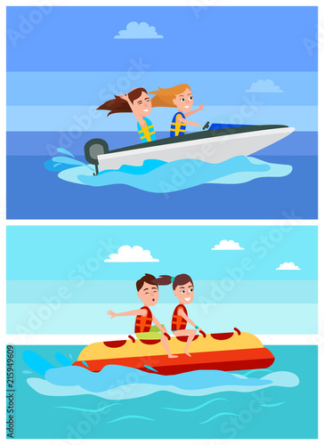 Summer Recreation Collection Vector Illustration