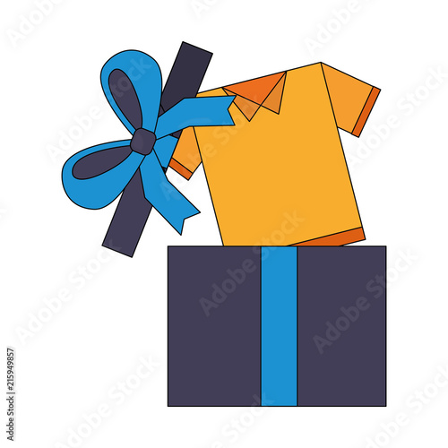 yellow shirt coming out gift box