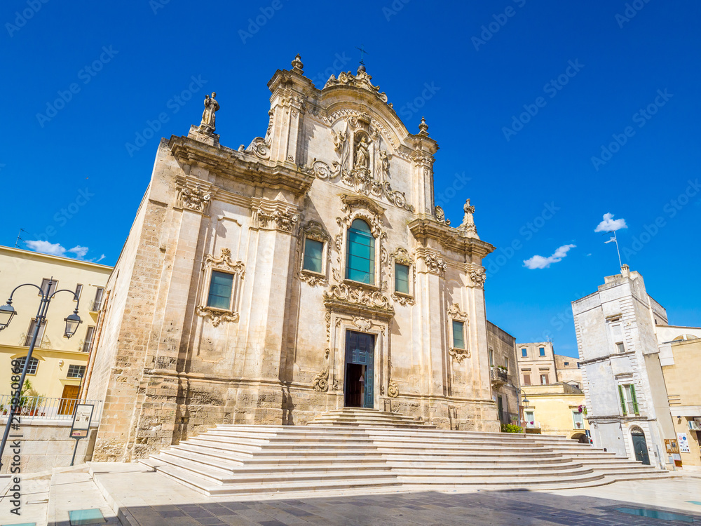 Fototapeta premium Church of San Francesco d'Assisi, in Matera, historic center