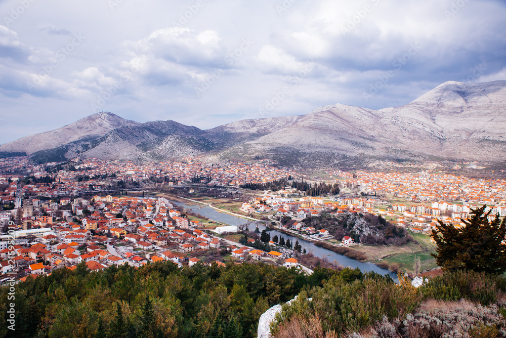 Beautiful view of the city of Sarajevo, Bosnia and Herzegovina