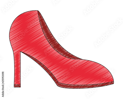 high heel shoes female isolated icon