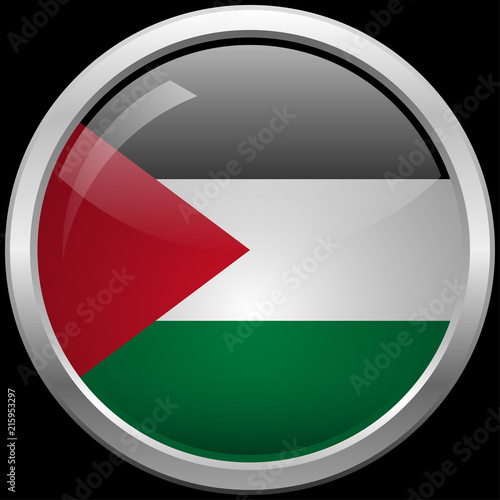 Palestinian flag glass button vector illustration Free Download Palestinian flag glass button vector illustration - GFXLoad