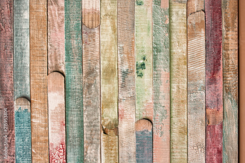 vintage and color background of wooden bars