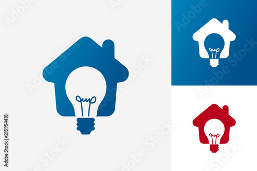 Idea Bulb Lamp Home Logo Template Design Vector, Emblem, Design Concept, Creative Symbol, Icon