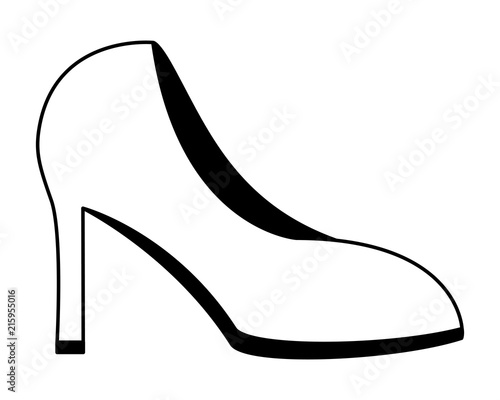 high heel shoes female isolated icon