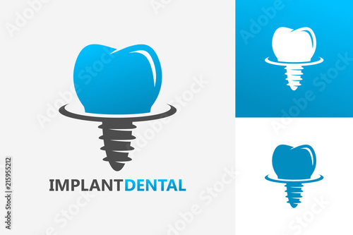 Implant Dental Logo Template Design Vector, Emblem, Design Concept, Creative Symbol, Icon