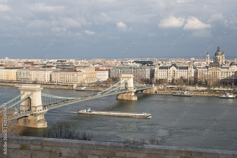 Obraz premium Budapest. Dunaj. Hungary, a city landscape, a look with top